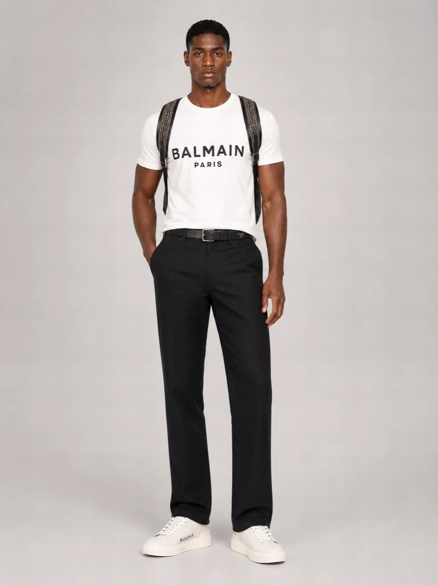 Balmain Cotton Logo-Print Crew-Neck T-Shirt