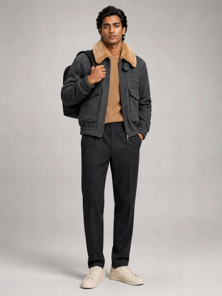 Ami Paris virgin wool bomber jacket