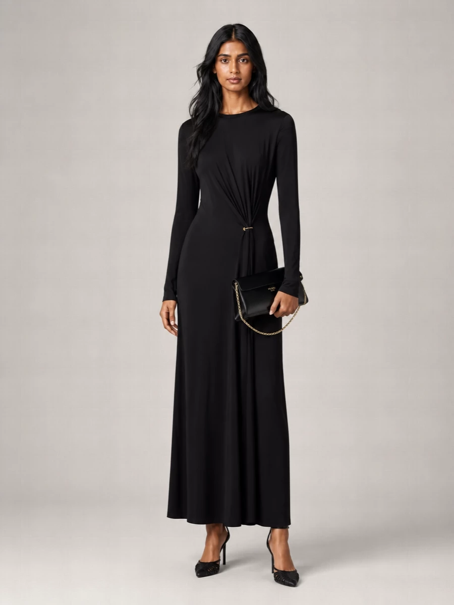 Paco Rabanne Draped Maxi Dress