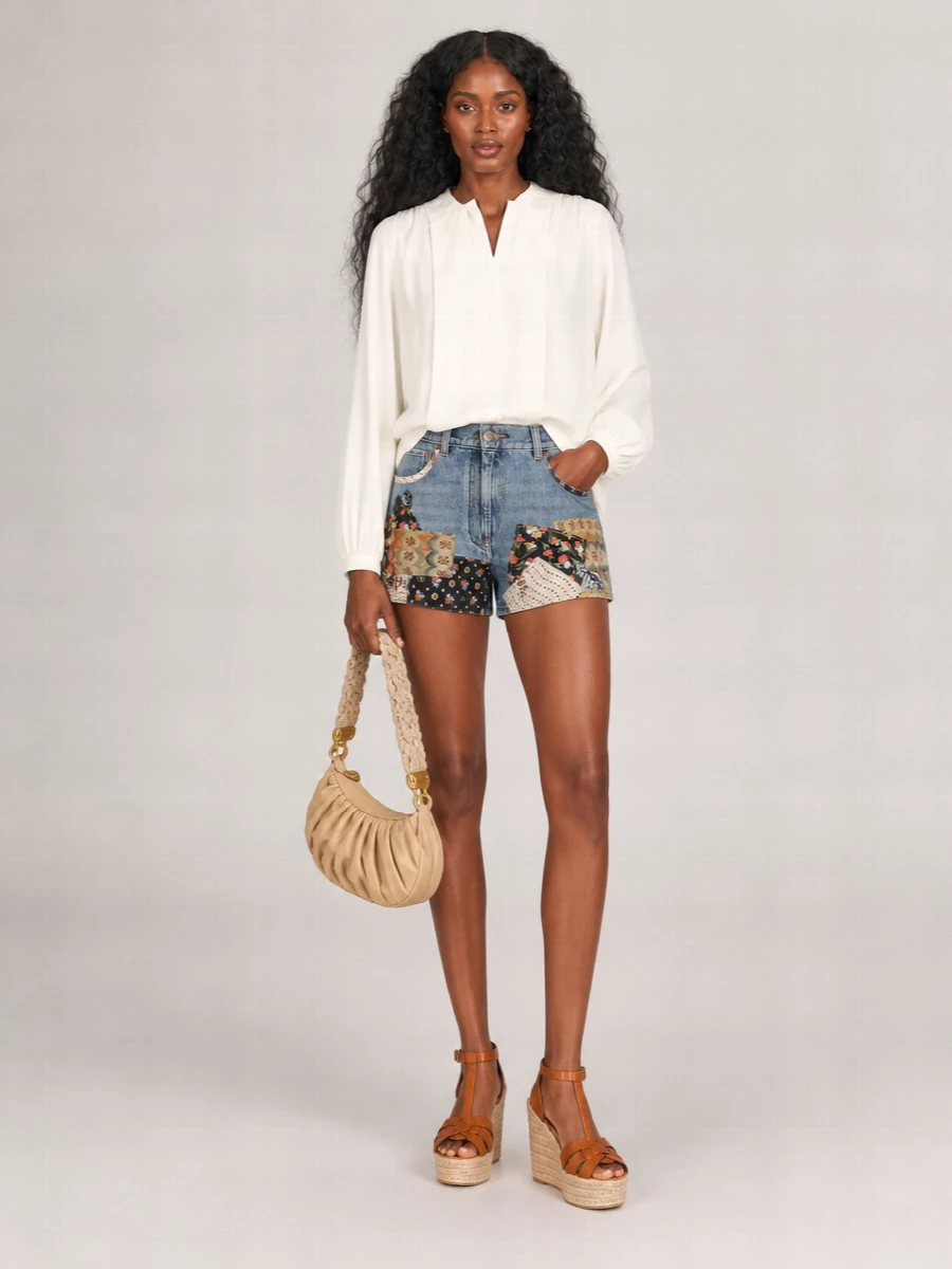 Balmain Ebene Mini Leather Shoulder Bag
