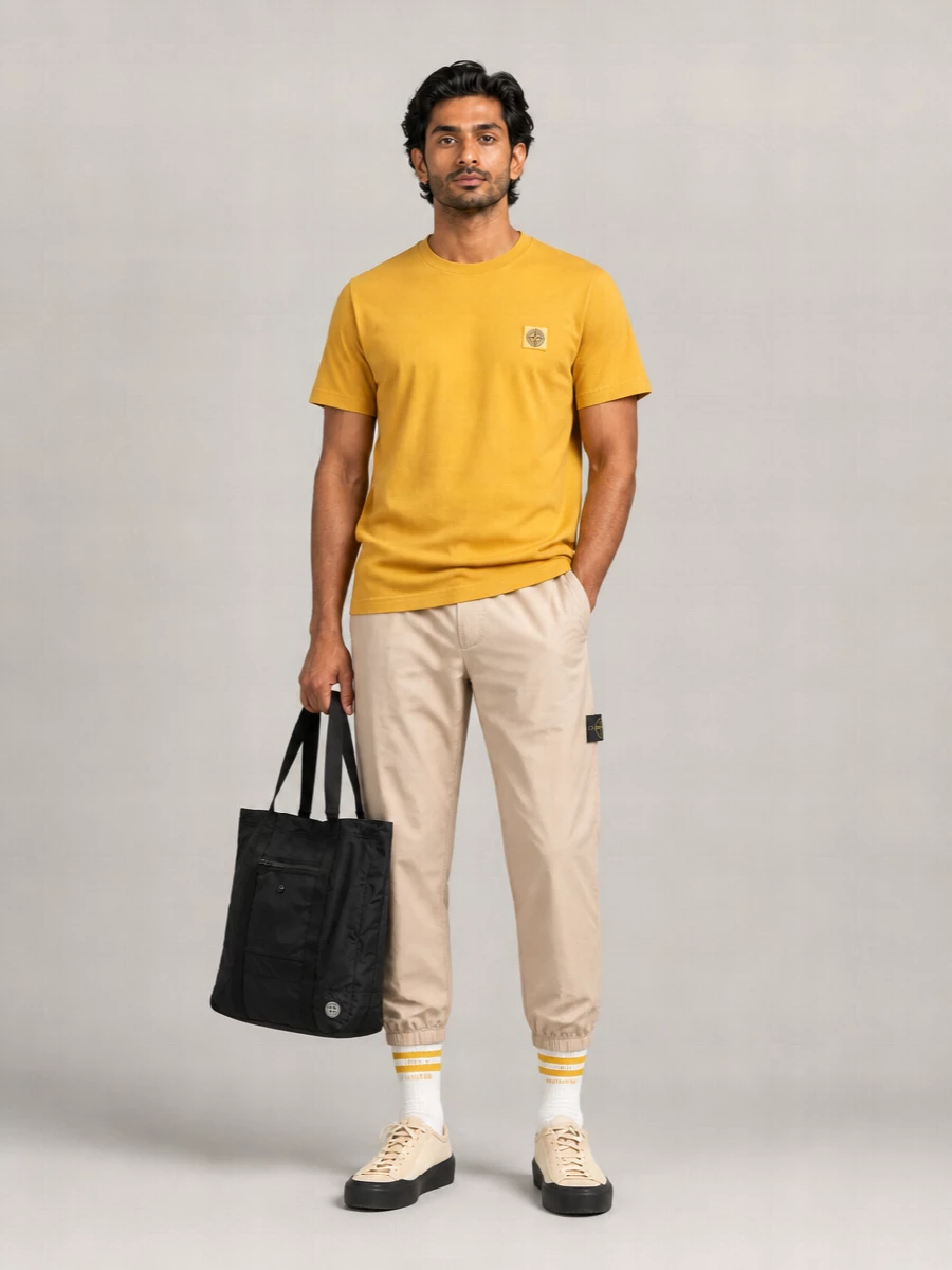 Stone Island Organic Cotton Logo Patch T-Shirt