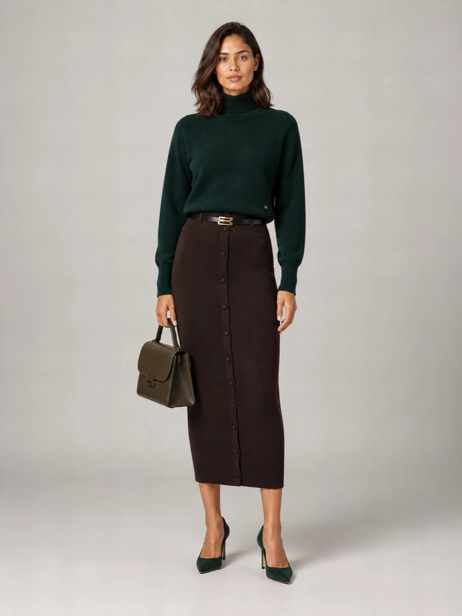 Victoria Beckham Lambswool Turtleneck Jumper