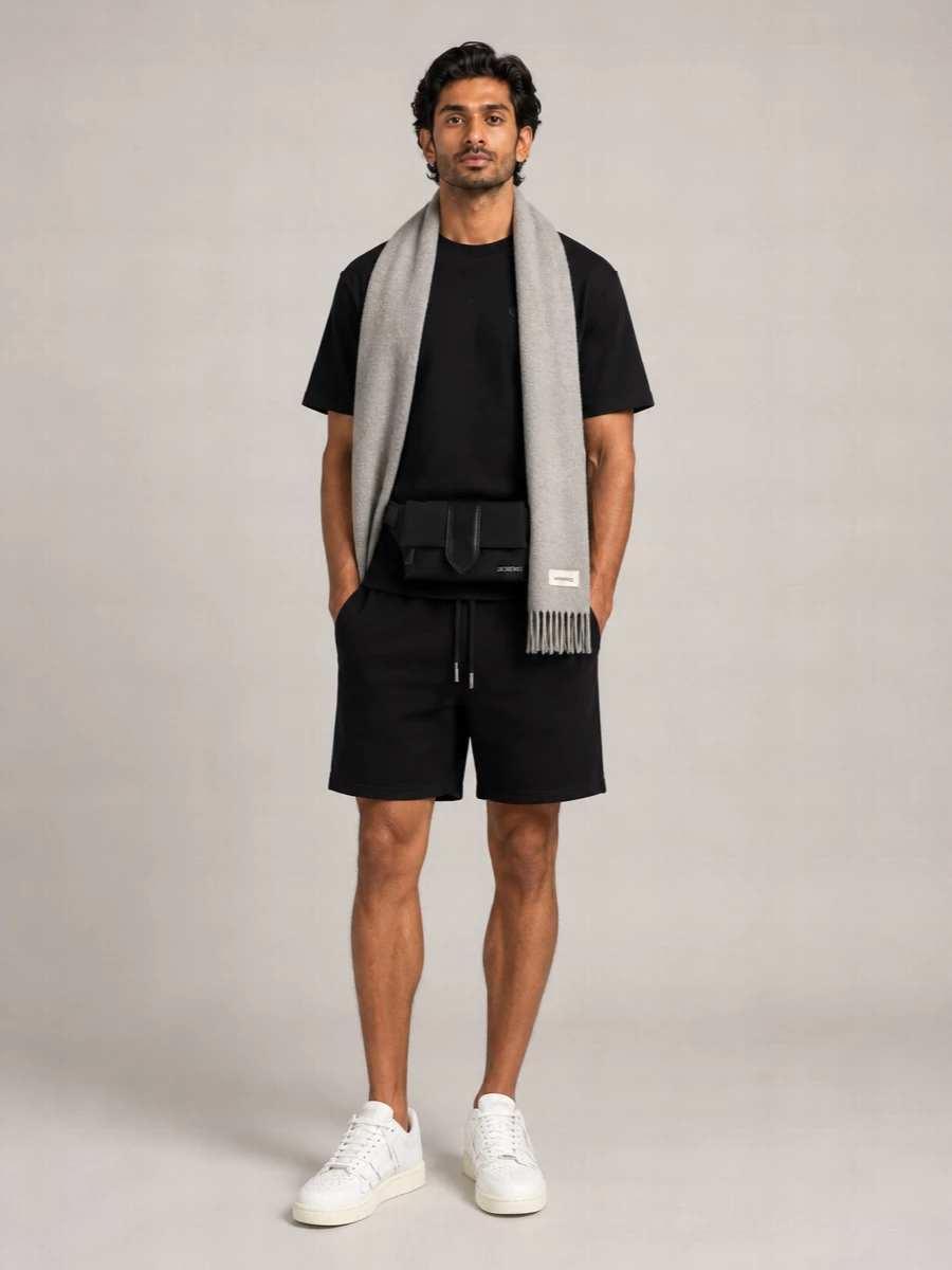 Ami Paris Cotton Drawstring Bermuda Shorts