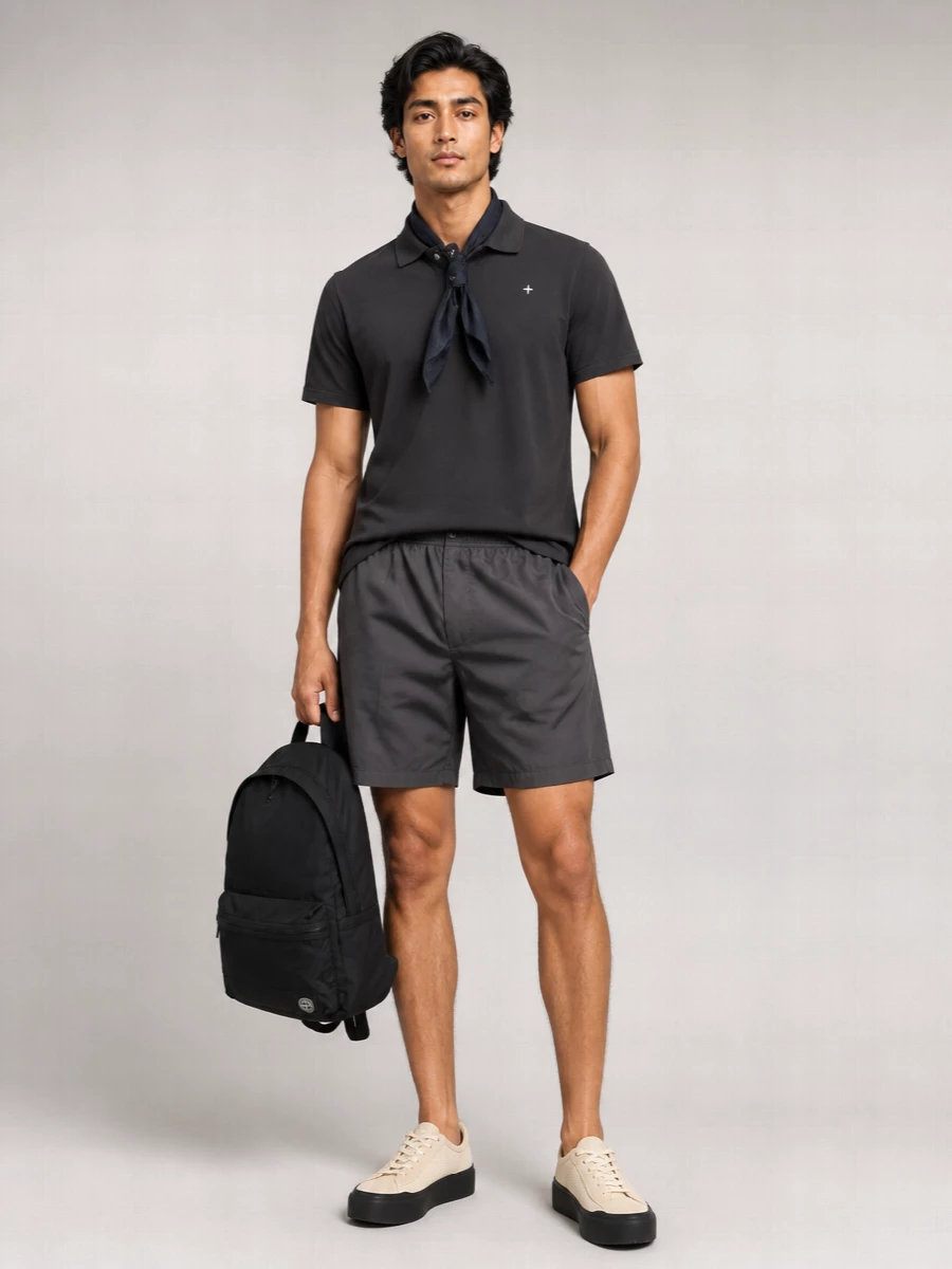 Stone Island Organic Cotton Short-Sleeve Polo Shirt