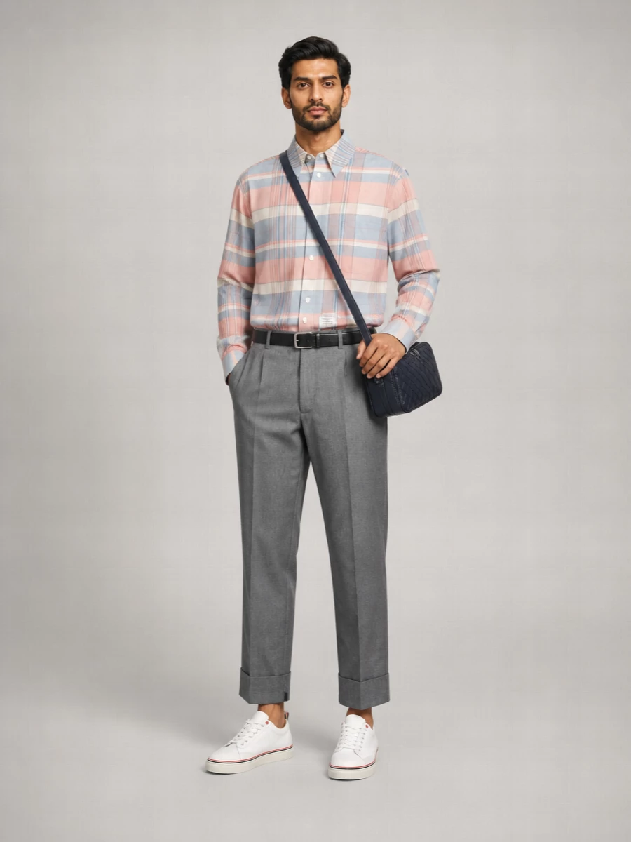 Thom Browne Checked Wool Shirt