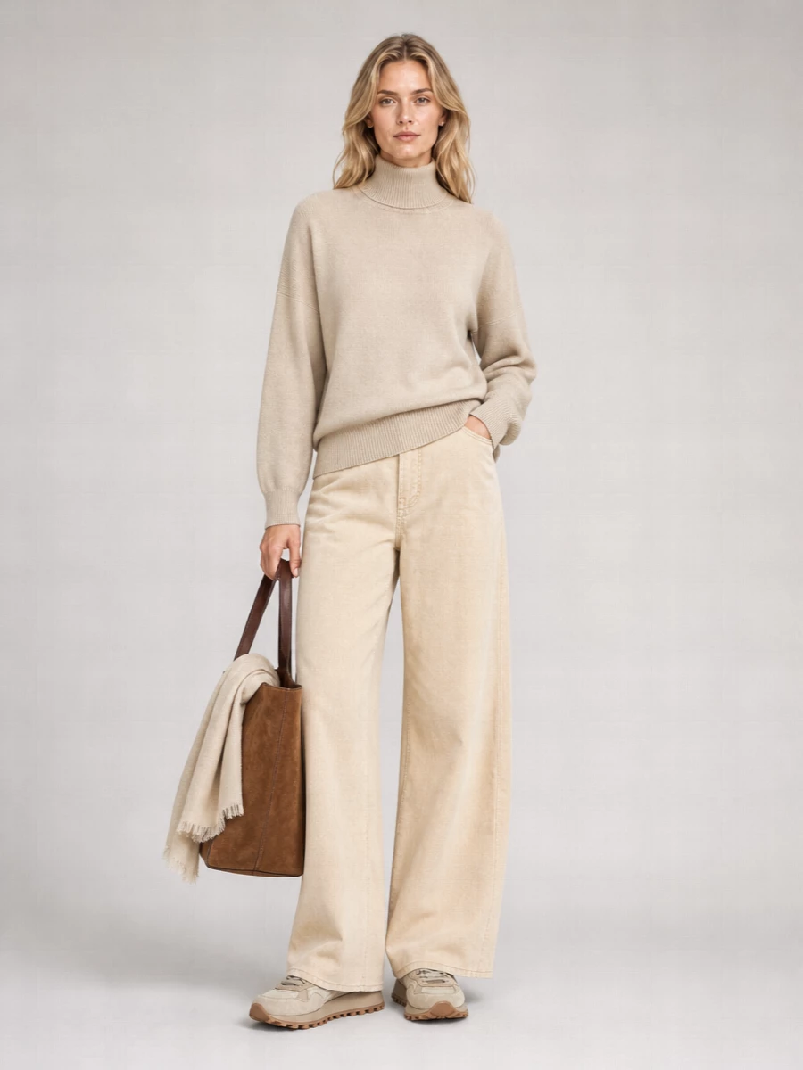 Brunello Cucinelli Cashmere Cropped Turtleneck Sweater