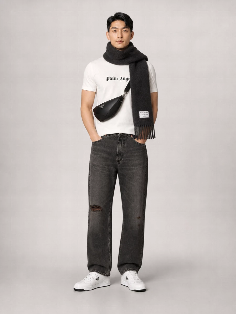 Palm Angels Cotton Logo Print T-Shirt