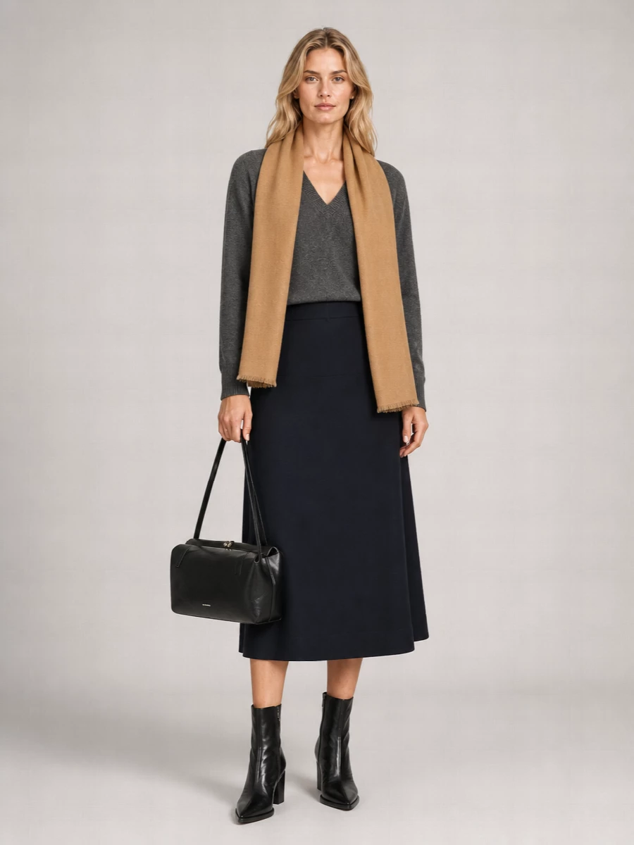 Jil Sander Cashmere Oversized Ribbed V-Neck Jumper