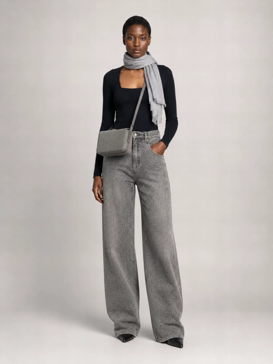 Ermanno Scervino herringbone baggy jeans