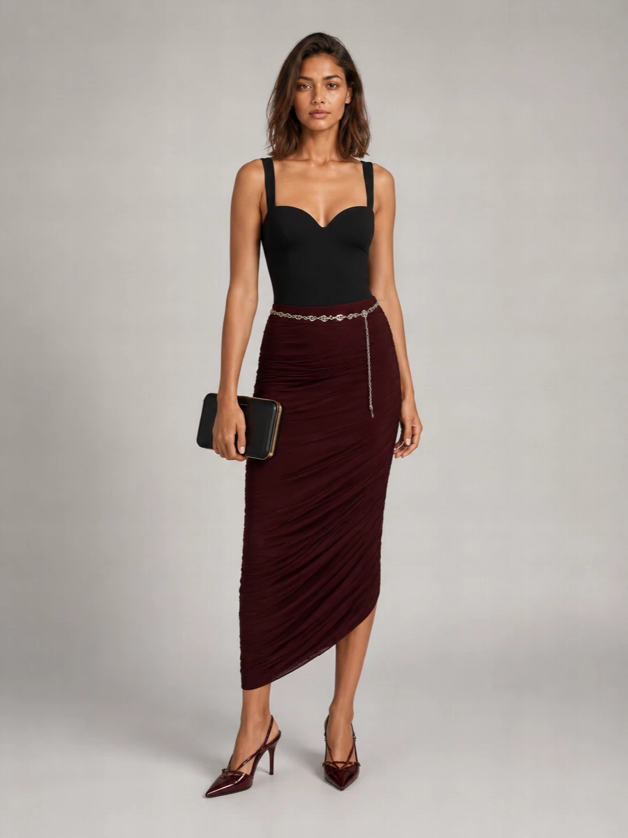 Magda Butrym Stretch Viscose Blend Skirt