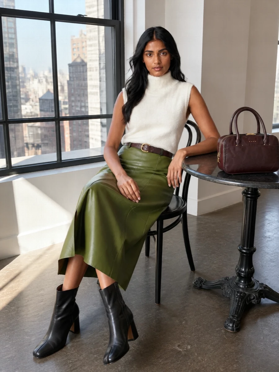 Marni leather midi minimalist knit boots