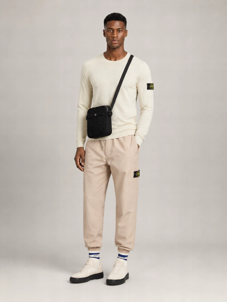 Stone Island Crew-Neck Cotton Blend Sweater