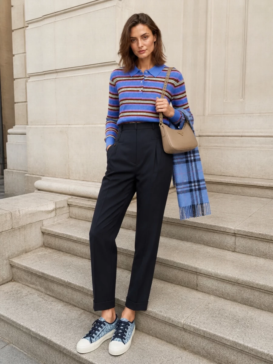 Guest in residence polo navy trousers dior sneakers