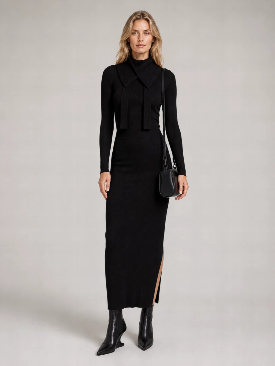 Rick Owens Virgin Wool Ribbed Knitted Top