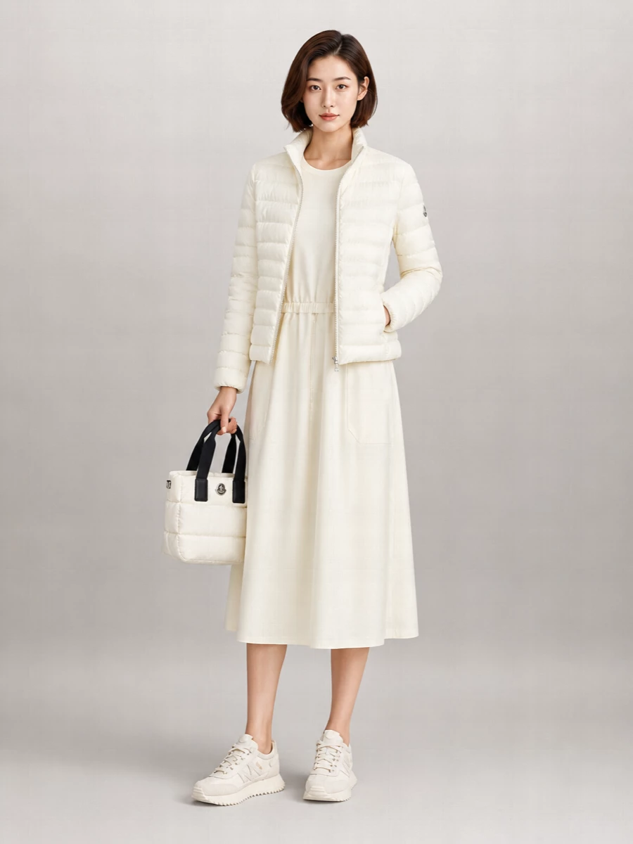 Moncler Padded Virgin Wool Cardigan