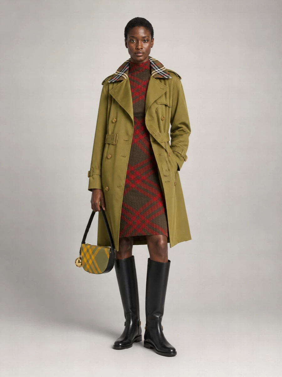 Burberry Cotton Short Trench Coat