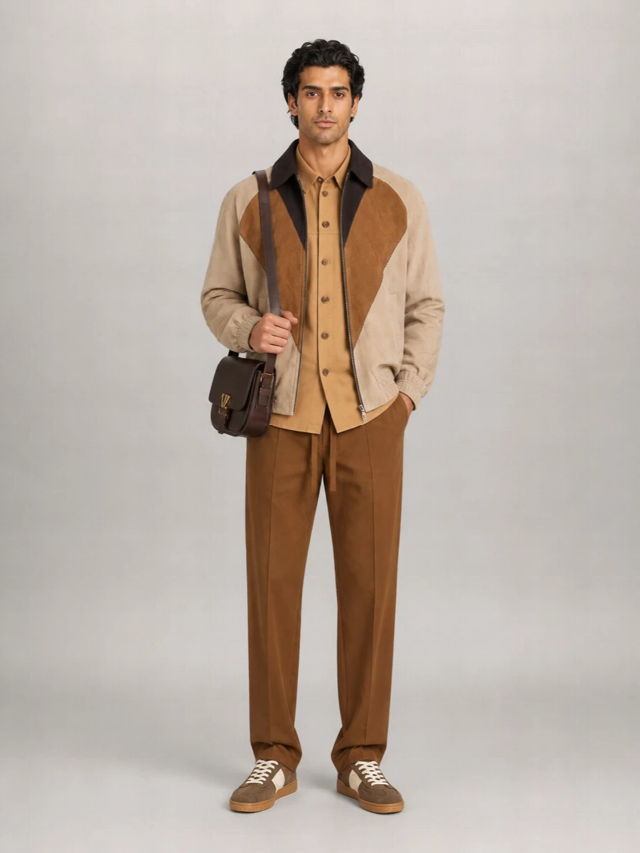 Valentino Suede Bomber Jacket