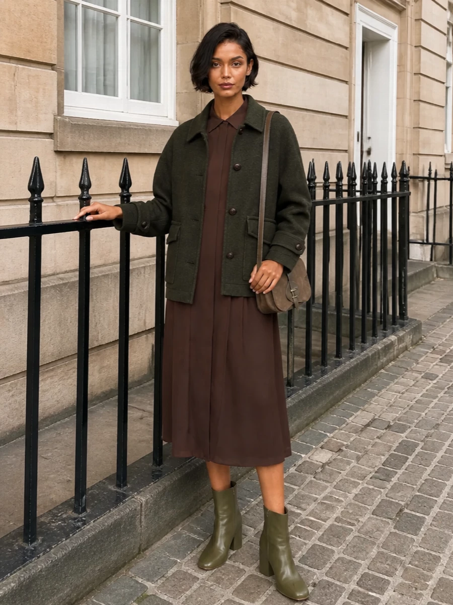 Circolo 1901 overshirt semicouture brown shirt dress