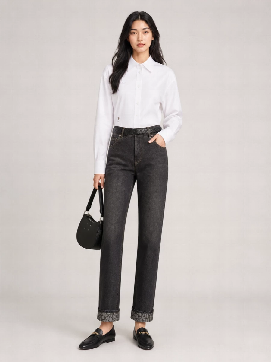 Christian Dior Denim Straight Trousers