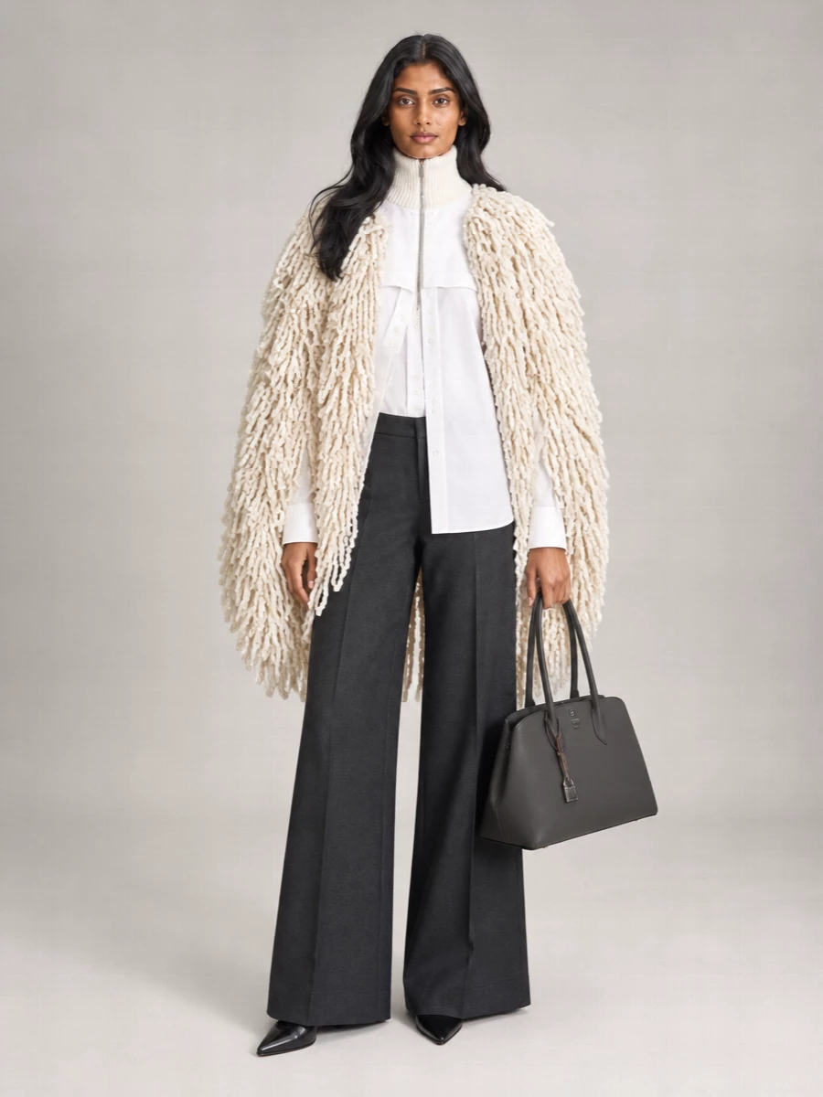 Stella Mccartney Wool Fringed Cape