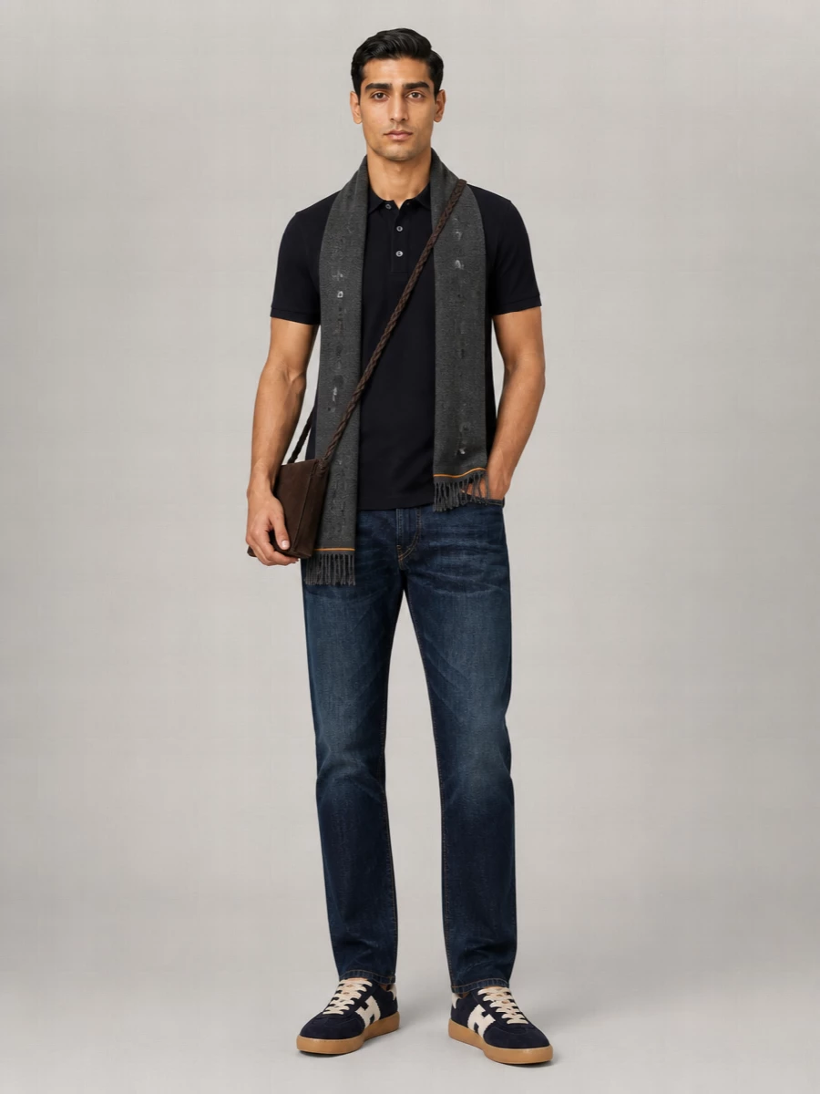 Michael Kors Merino Wool Short-Sleeve Polo Shirt