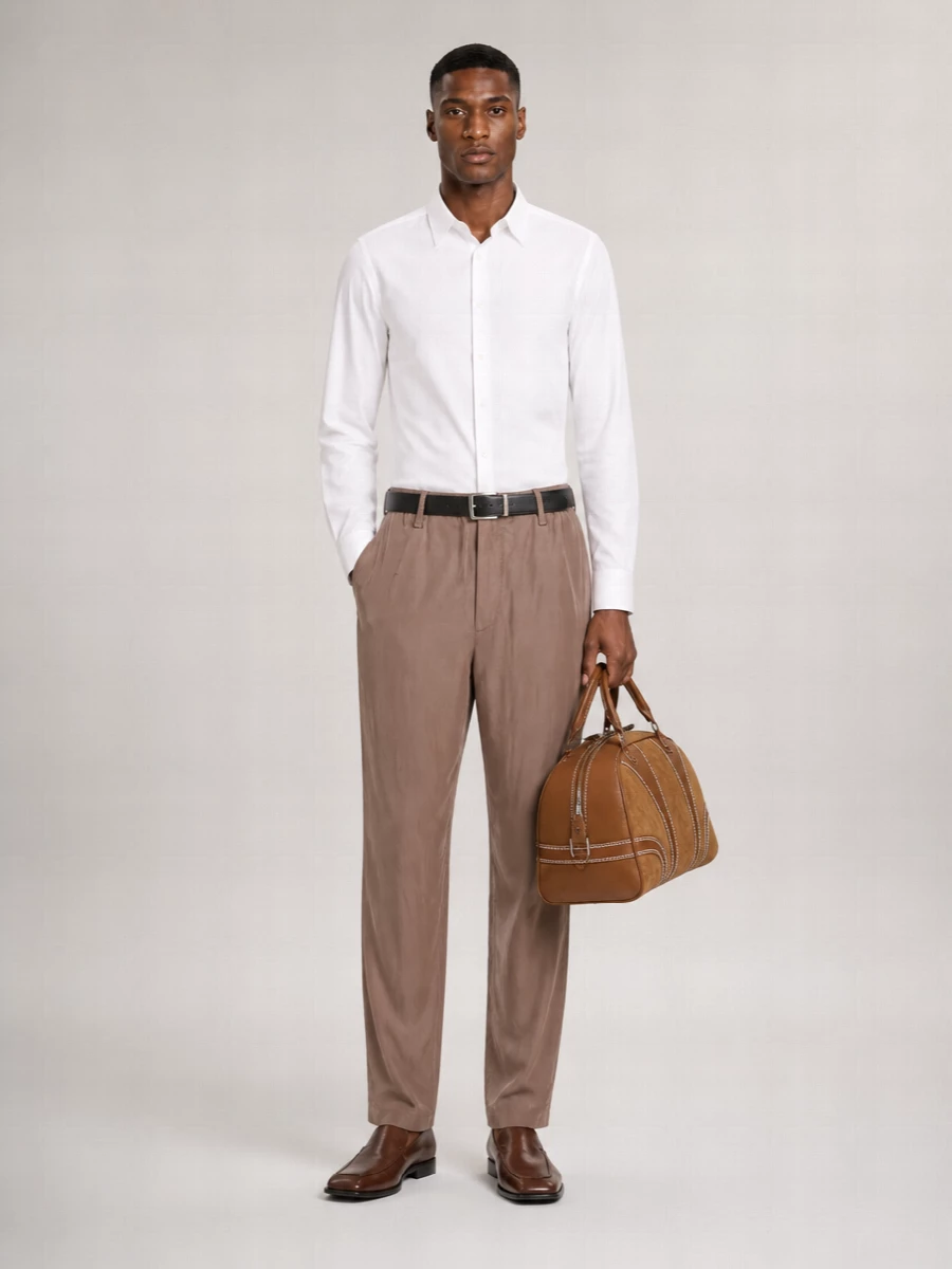 Dries Van Noten Satin Straight-Leg Trousers