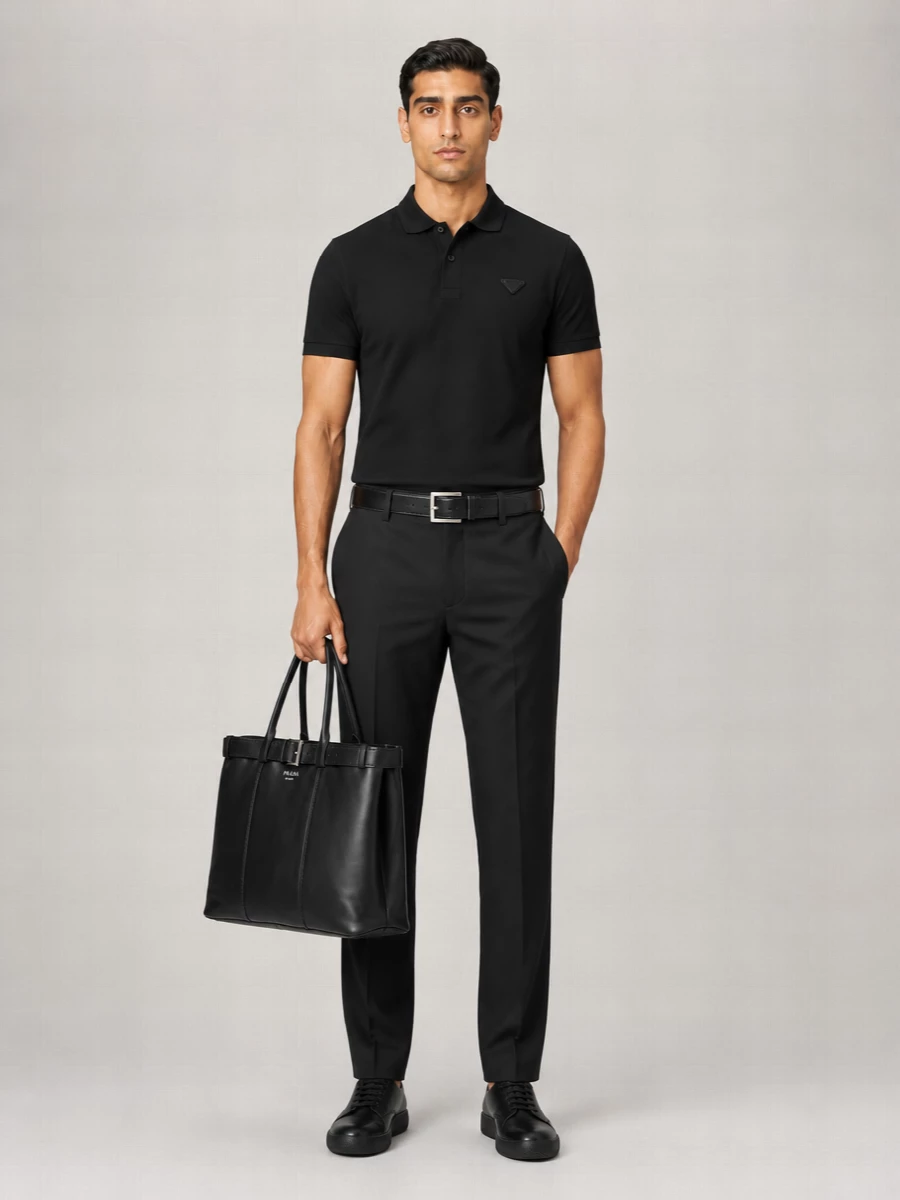 Prada Cotton Piqué Short-Sleeve Polo Shirt