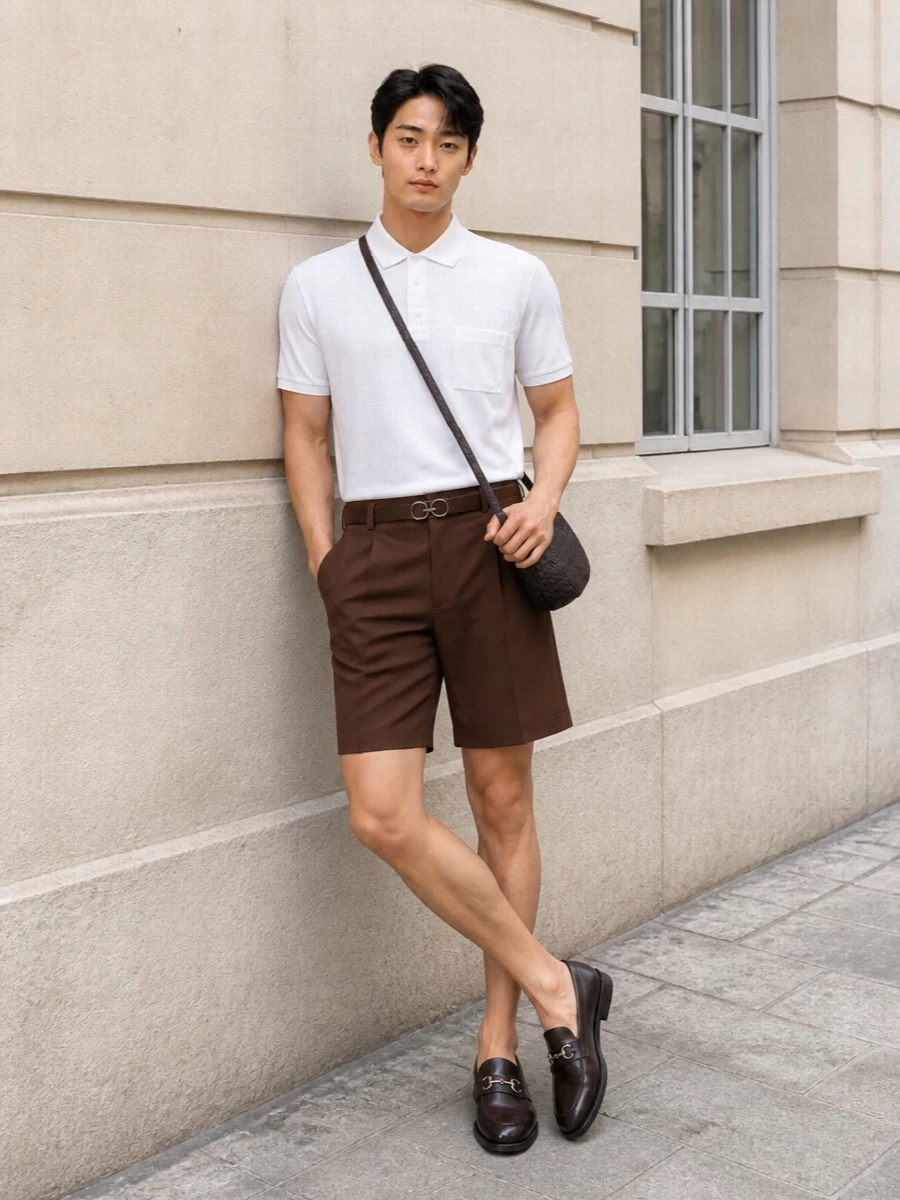 Gucci polo tailored shorts summer outfit
