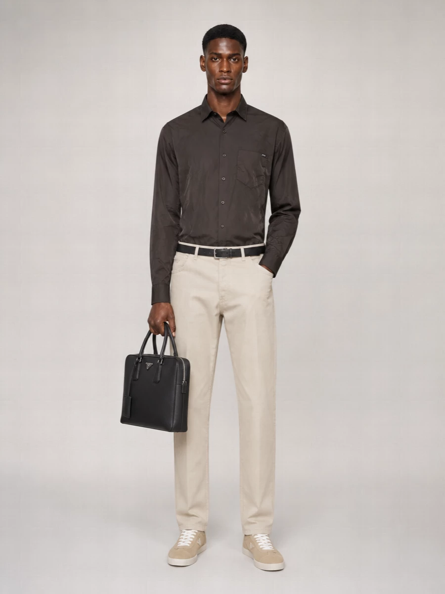 Prada Denim Loose-Fit Straight-Leg Jeans