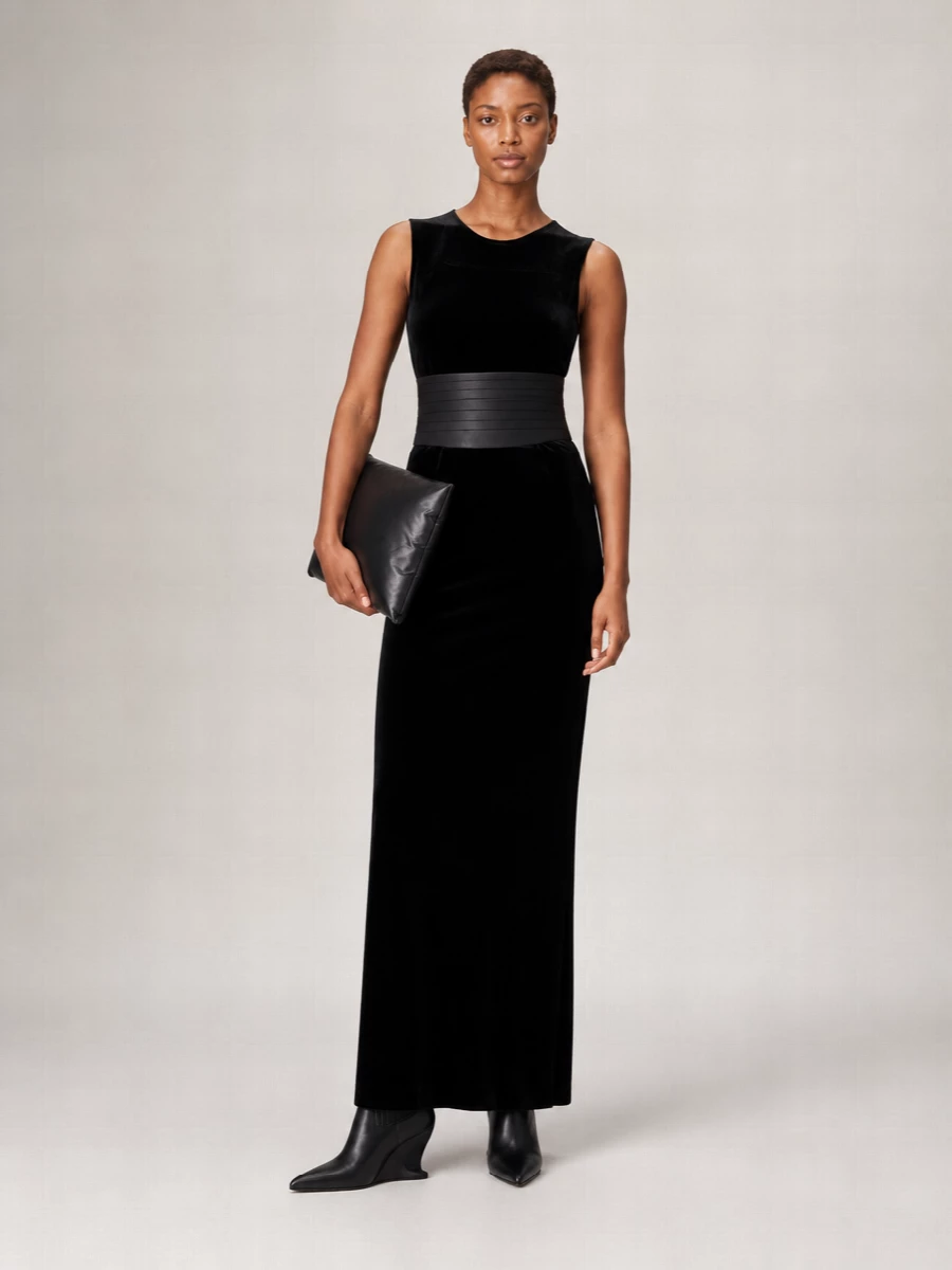 Rick Owens Silk-Blend Sleeveless Open-Back Maxi Dress