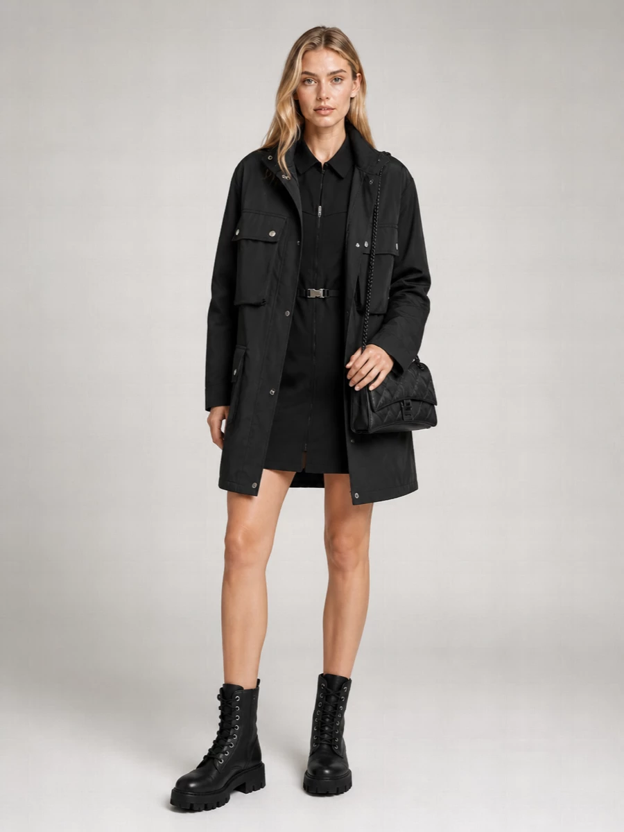 Prada Recycled Nylon Quilted Parka Coat