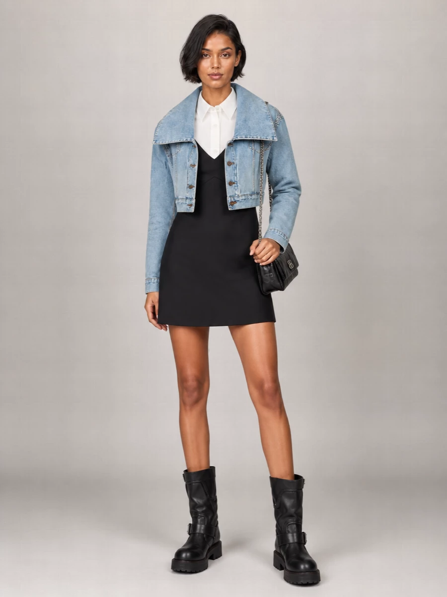 Balenciaga Denim Fitted Jacket