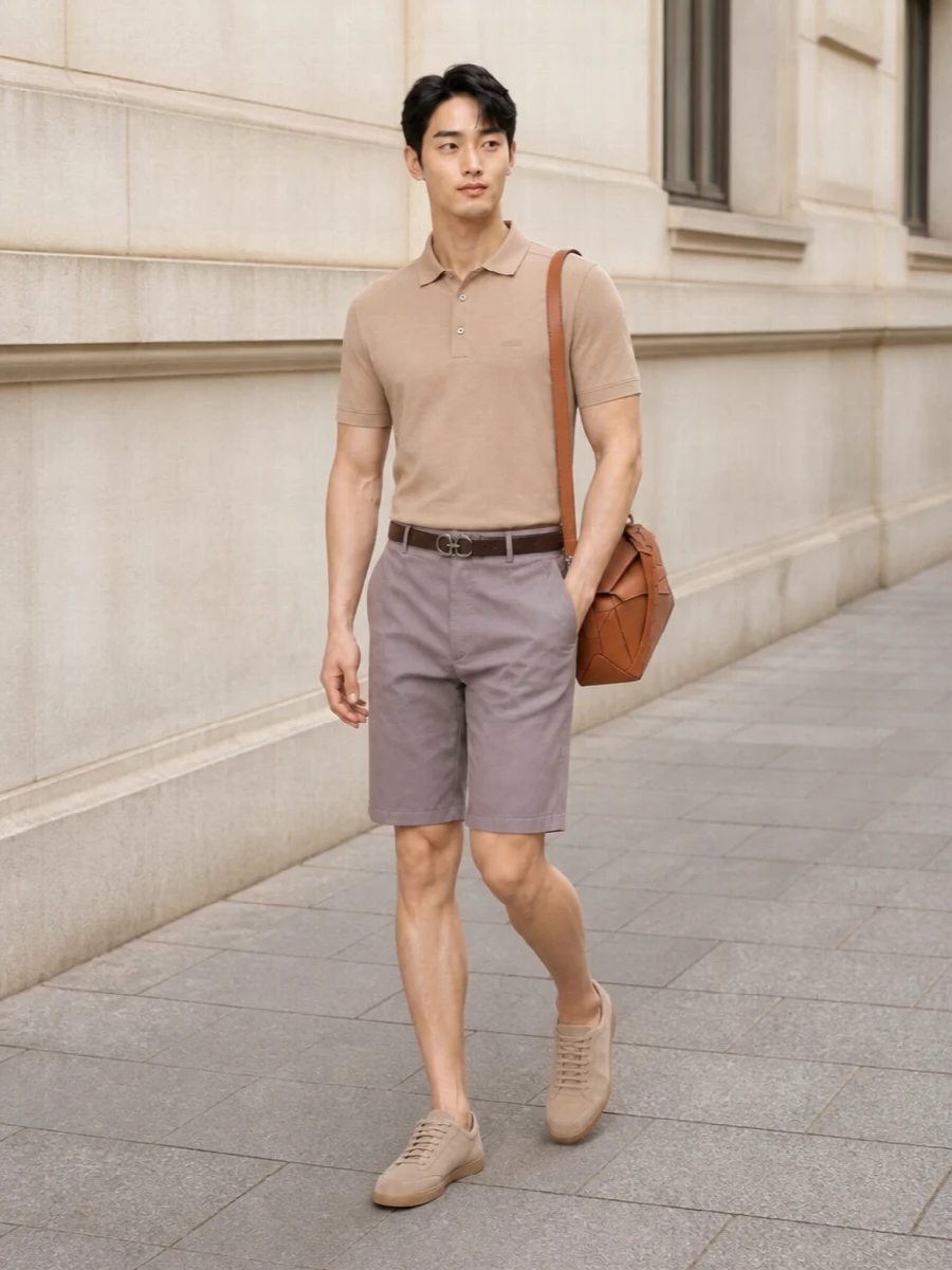 Zegna polo tailored shorts summer outfit