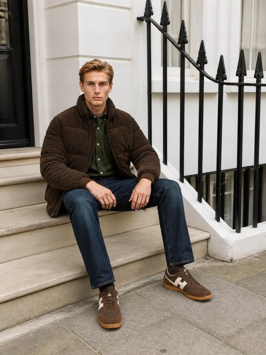 Polo ralph lauren corduroy puffer jeans hogan