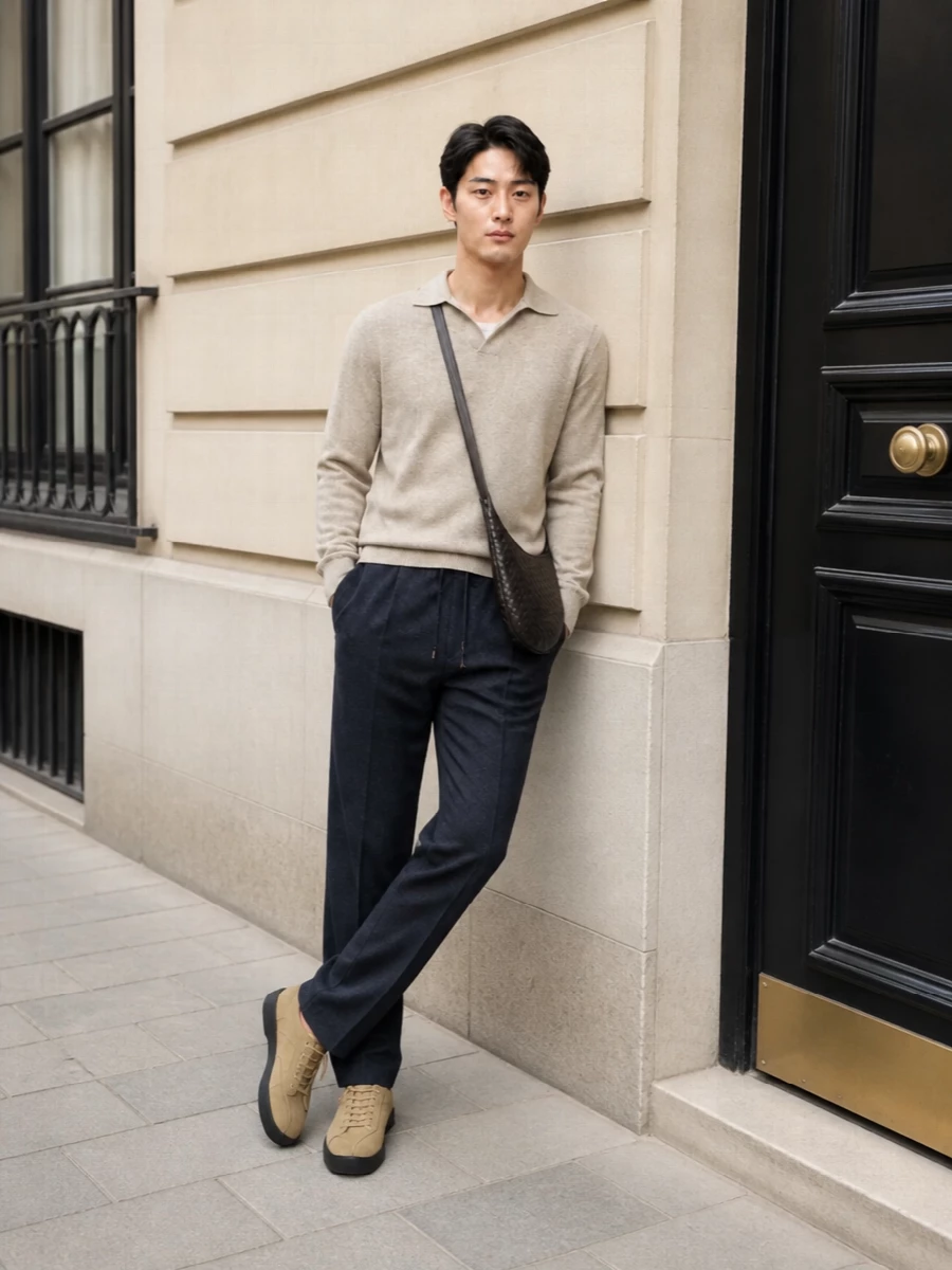 The row knit brunello cucinelli trousers outfit