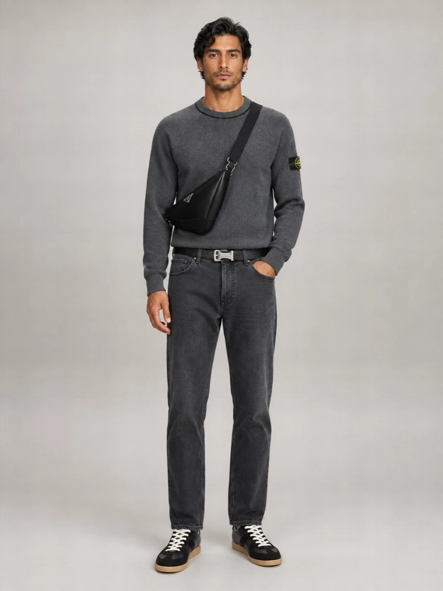 Stone Island Cotton Relaxed-Fit Crew-Neck Sweatshirt
