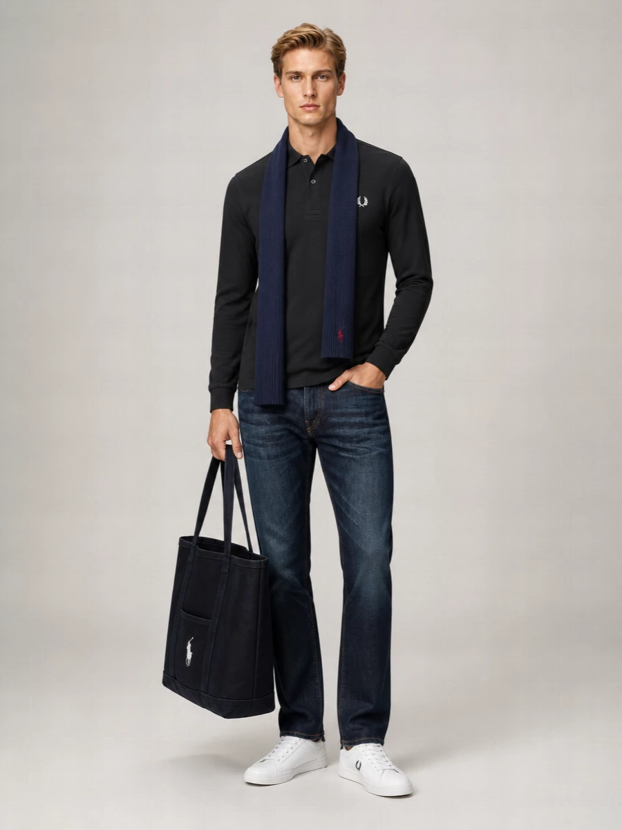 Fred Perry Long-Sleeve Polo Shirt
