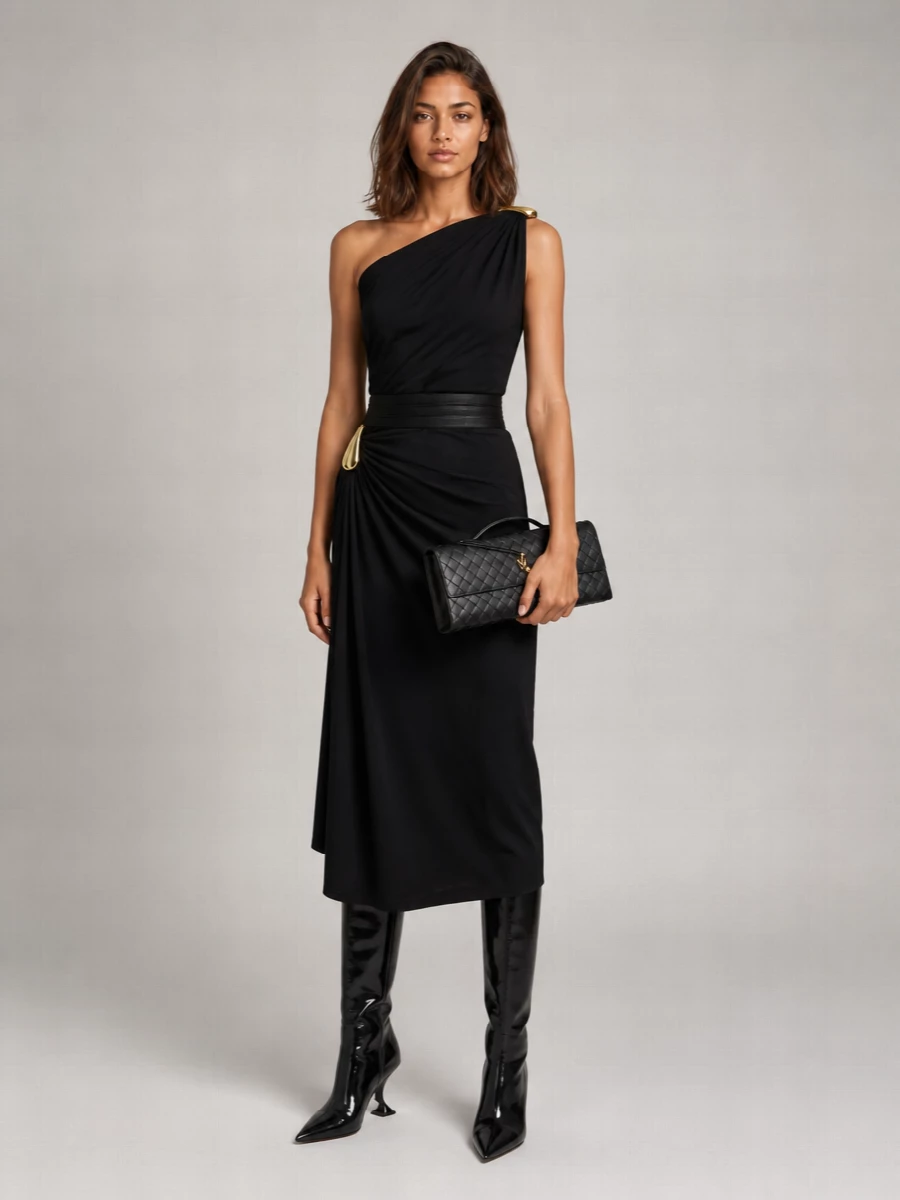 Bottega Veneta Viscose Slim-Fit Midi Dress