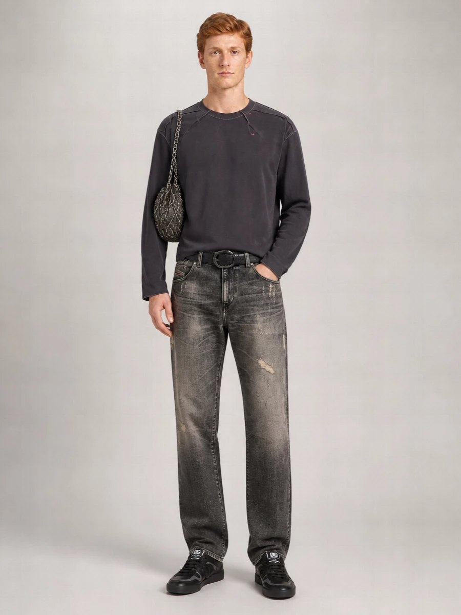 Diesel Denim Mid-Rise Slim-Fit Jeans