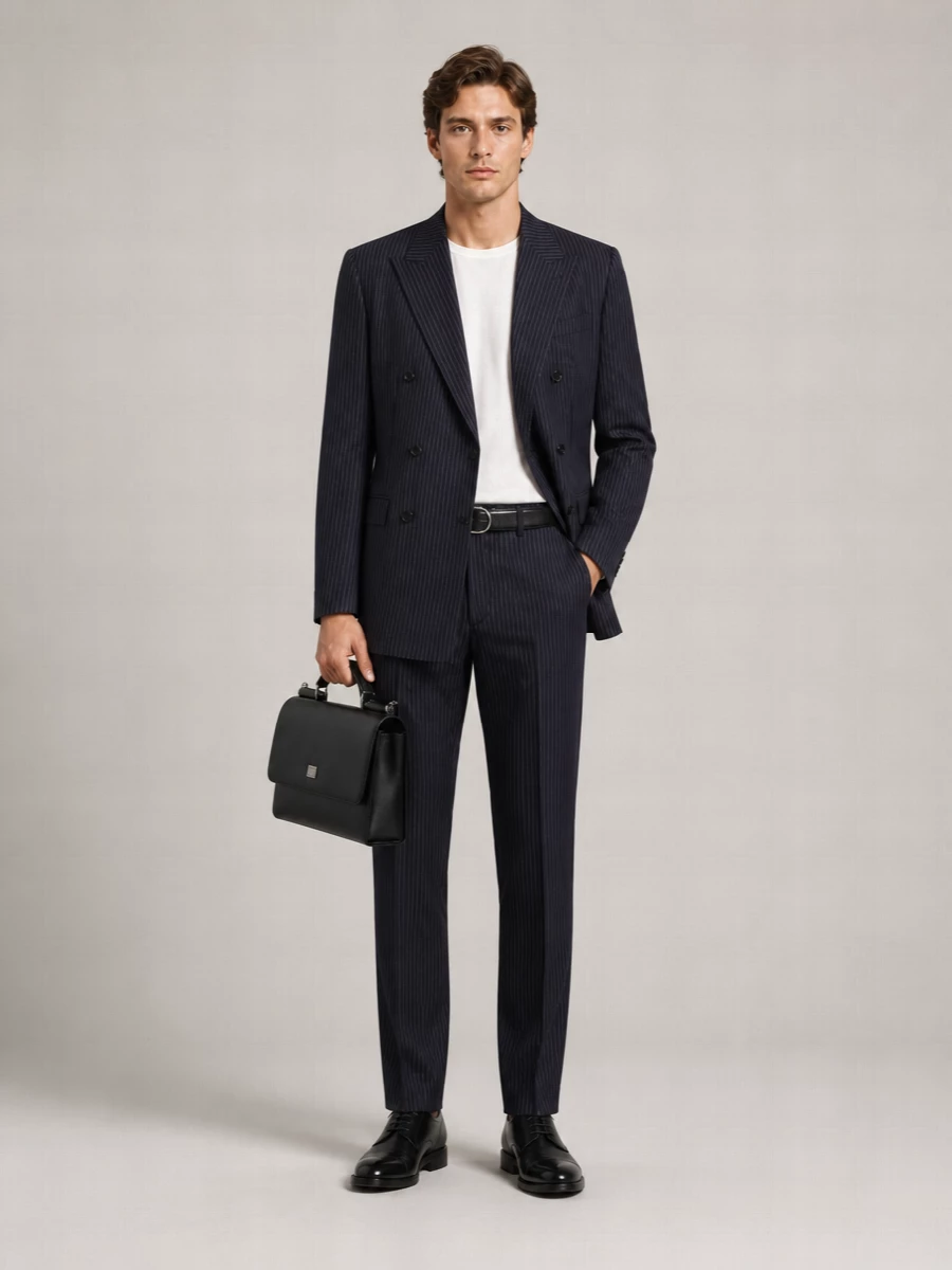 Dolce&Gabbana Pinstriped Double-Breasted Wool Blazer