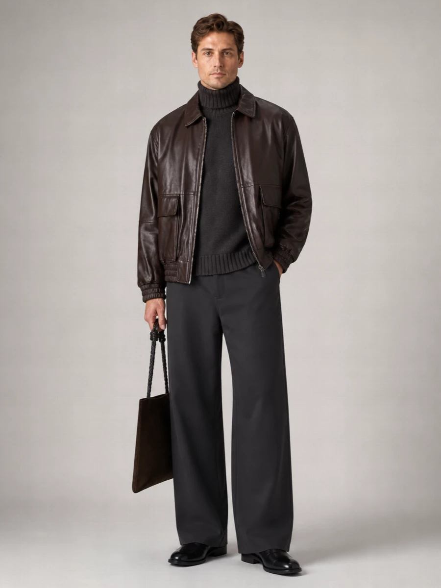 Studio Nicholson Lamb Leather Coat