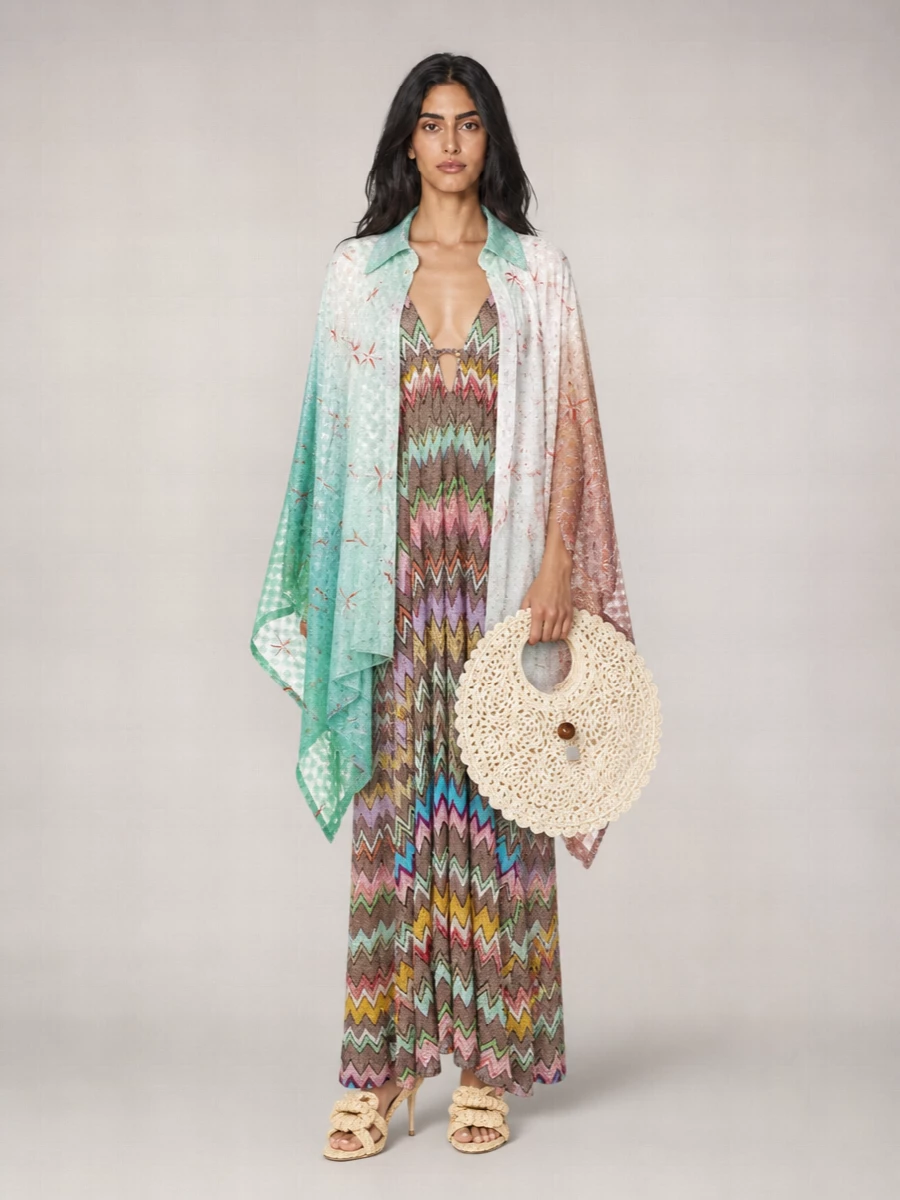 Missoni Metallic Viscose Poncho