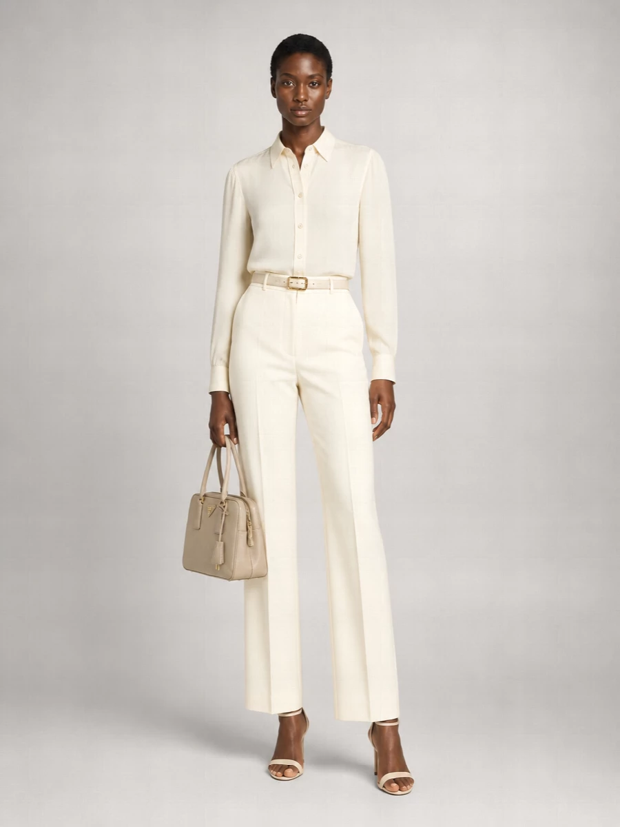Brioni Silk-Blend Wide-Leg Trousers
