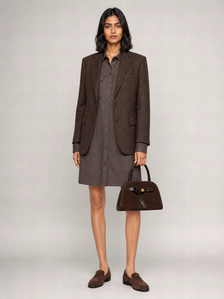 Tory Burch Romy Small Suede Shoulder Bag