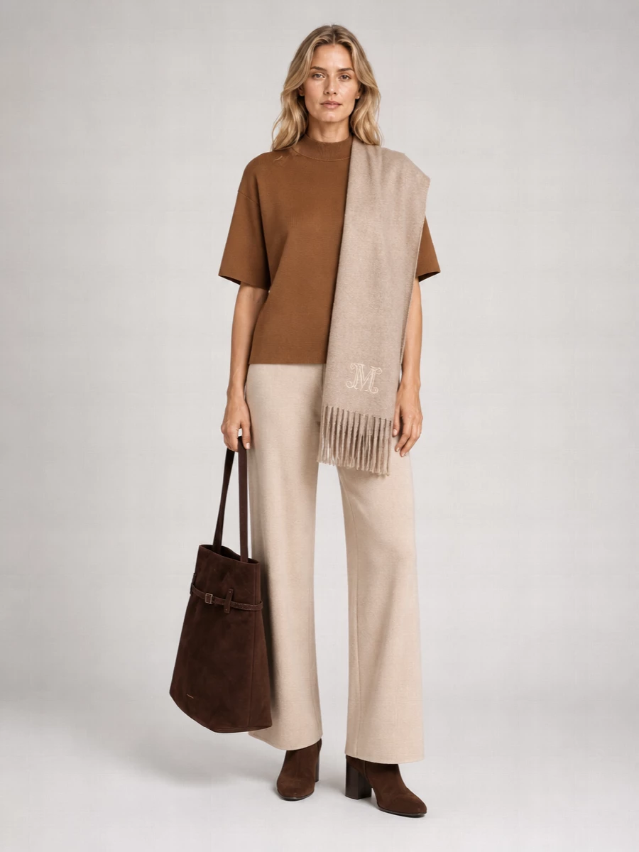 S Max Mara Viscose Milano Stitch Short-Sleeve Sweater