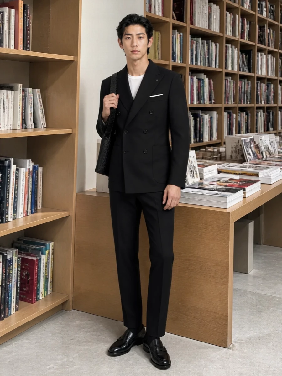 Tagliatore double breasted jacket black trousers