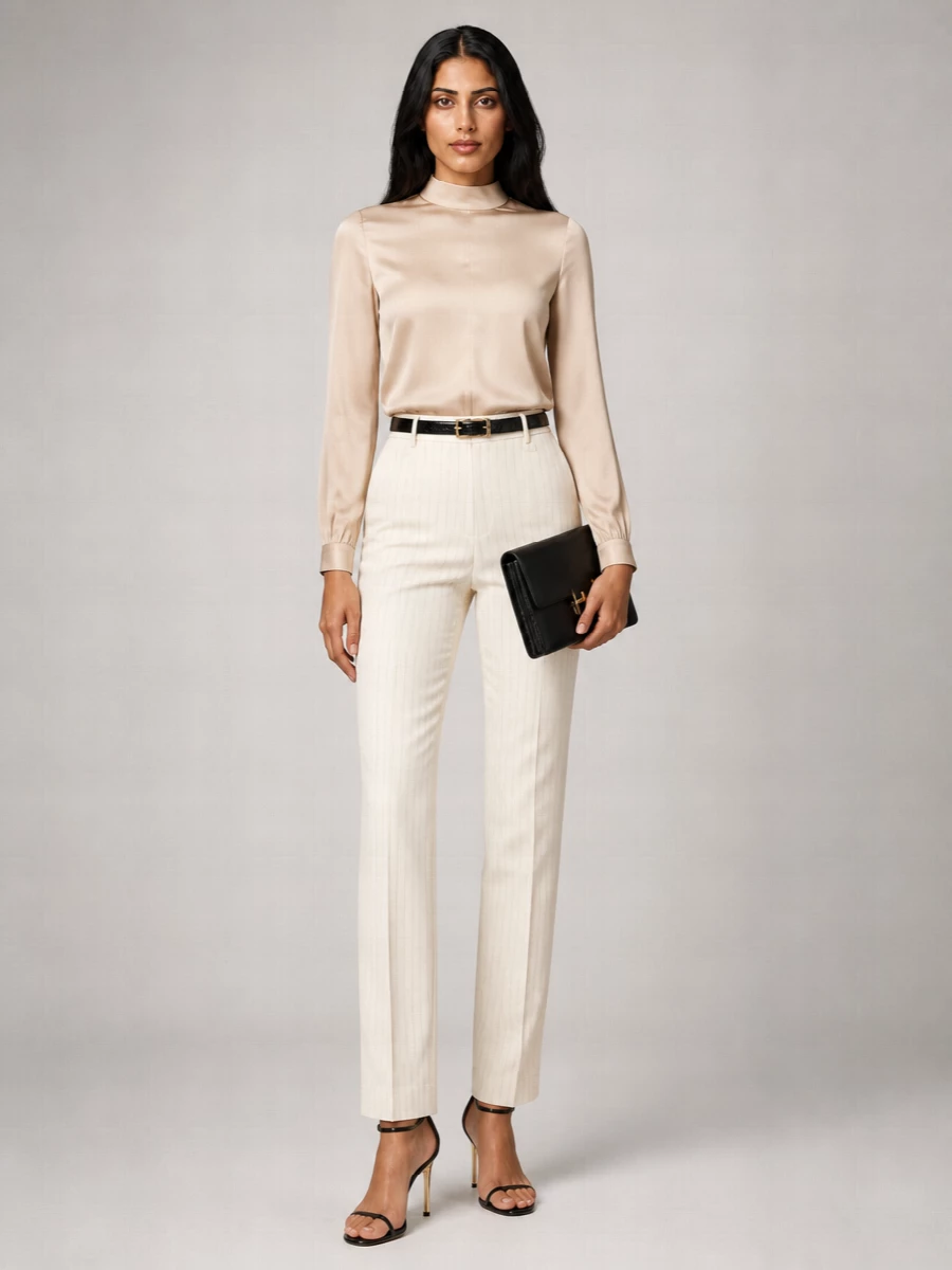 Tom Ford Embroidered Wool Straight Trousers