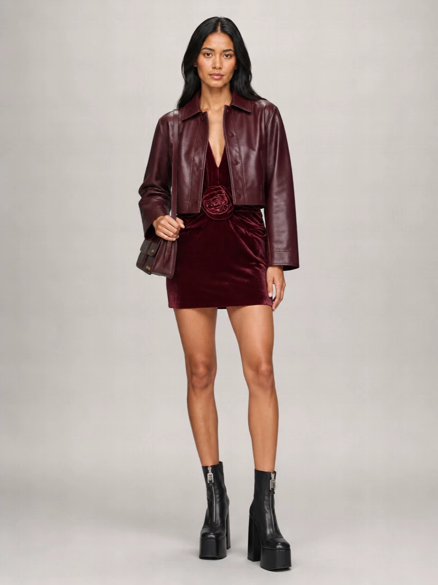 Rotate leather jacket
