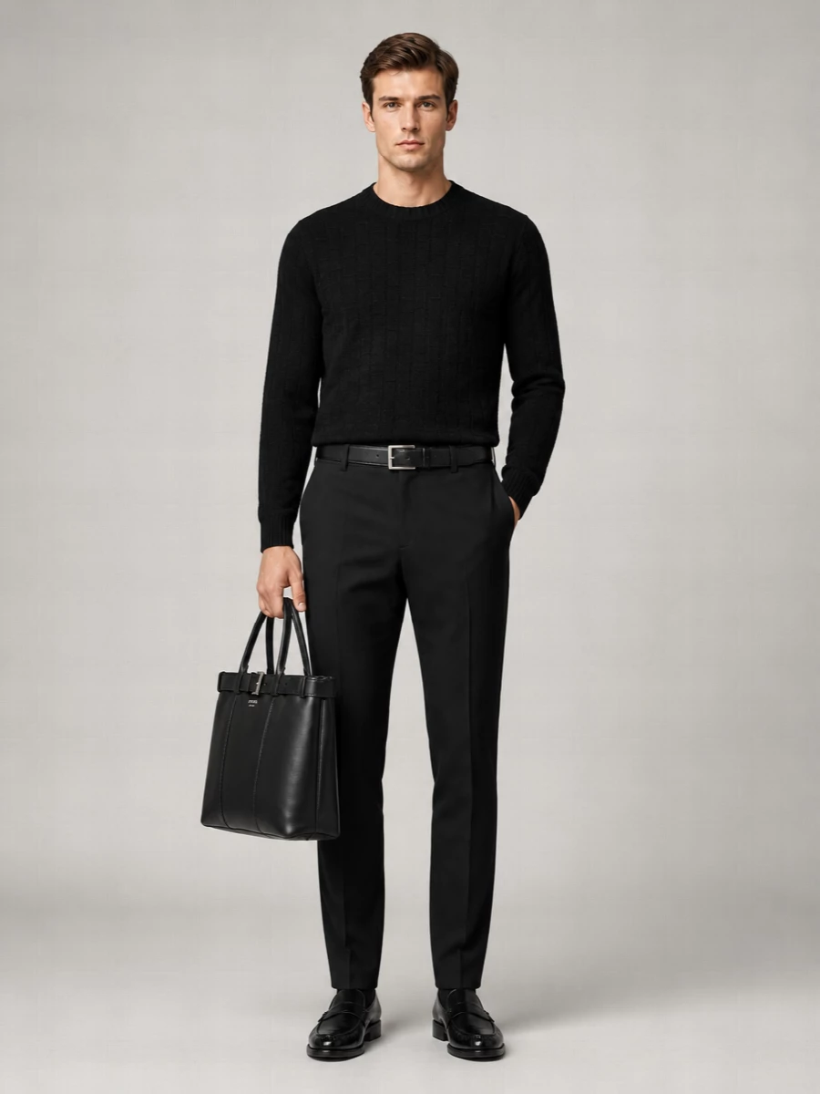 Prada cotton straight-leg trousers