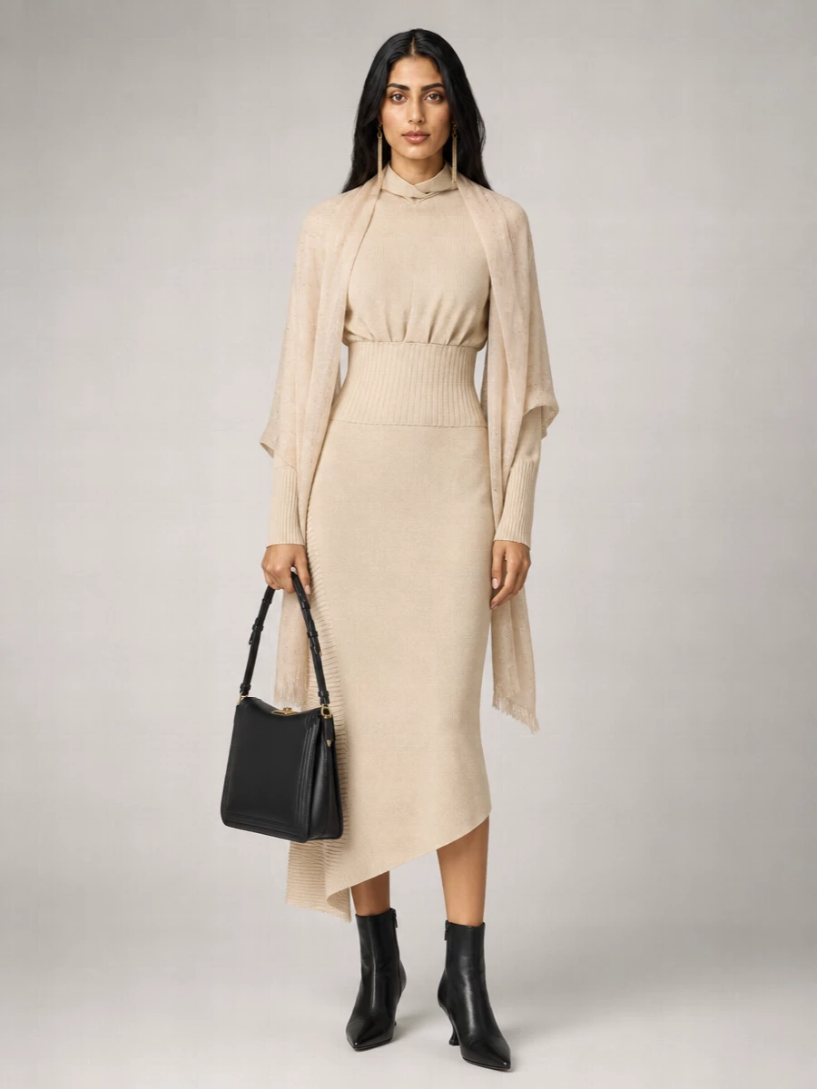 Lanvin cashmere wool knitted dress